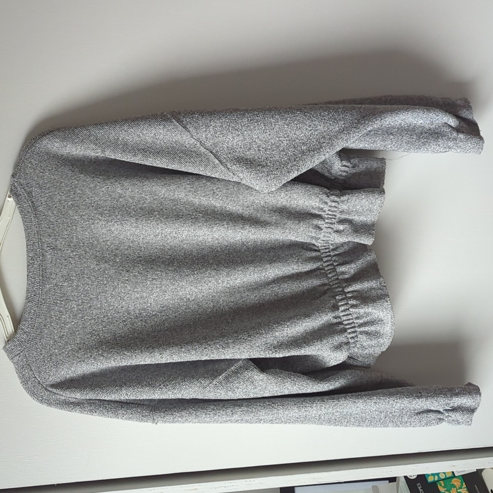 Zara Gray Textured Ruffle-Hem Sweater - Picture 5 of 5